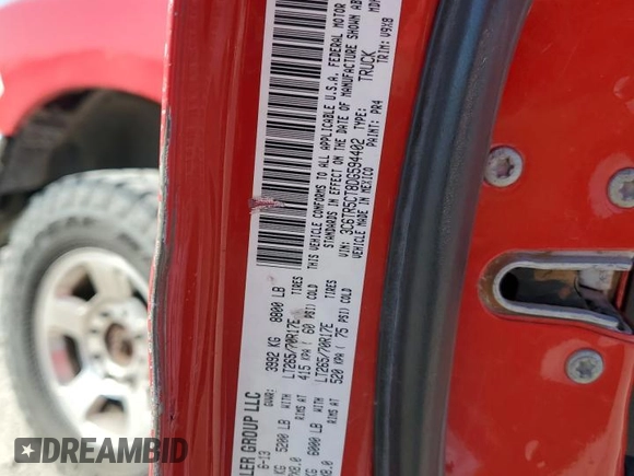 2013 Ram 2500 ST with VIN 3C6TR5CT8DG594402, listed as a Copart auction lot 42411365 with 223,643 mi miles and Salvage Title. Bid and sale history available at carsss.com. Image 12.