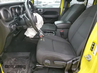2022 Jeep Wrangler Unlimited High Tide with VIN 1C4HJXDG0NW204141, listed as a Copart auction lot 77570924 with 58,114 mi miles and Salvage Title. Bid and sale history available at DreamBid. Image 7.