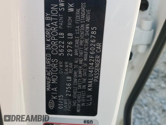 2015 Kia K900 Premium z VIN KNALU4D42F6026785, wystawiony jako Copart lot #49147635 z przebiegiem 74 931 mil mil oraz Szkoda całkowita • Salvage title. Historia ofert i sprzedaży dostępna na DreamBid. Obrazek 12.