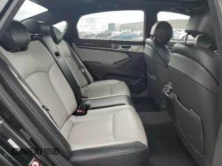 2018 Genesis G80 3.3T Sport with VIN KMHGN4JB0JU219098, listed as a Copart auction lot 46802975 with 134,690 mi miles and Salvage Title. Bid and sale history available at carsss.com. Image 10.