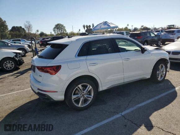 2022 Audi Q3 S line Premium Plus with VIN WA1EECF37N1084209, listed as a Copart auction lot 46819905 with 12,574 mi miles and Salvage Title. Bid and sale history available at carsss.com. Image 3.