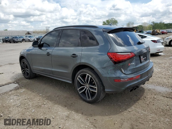 2017 Audi SQ5 Premium Plus with VIN WA1CCAFP2HA012729, listed as a Copart auction lot 55347255 with 90,468 mi miles and Salvage title. Bid and sale history available at DreamBid. Image 2.
