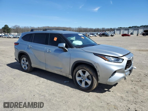 2020 Toyota Highlander L z VIN 5TDCZRAH5LS504363, wystawiony jako Copart lot #47610065 z przebiegiem 80 414 mil mil oraz Szkoda całkowita • Salvage title. Historia ofert i sprzedaży dostępna na DreamBid. Obrazek 4.
