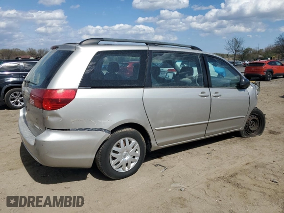 2005 Toyota Sienna CE with VIN 5TDZA23CX5S315303, listed as a Copart auction lot 50746415 with 54,433 mi miles and Salvage Title. Bid and sale history available at carsss.com. Image 3.