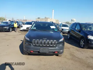 2014 Jeep Cherokee Trailhawk with VIN 1C4PJMBS5EW280598, listed as a IAAI auction lot 42079597 with 171,564 mi miles. Bid and sale history available at carsss.com. Image 6.