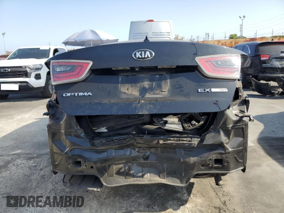 2014 Kia Optima EX with VIN KNAGN4AD8E5072757, listed as a Copart auction lot 61809595 with 174,357 mi miles and Salvage title. Bid and sale history available at DreamBid. Image 6.