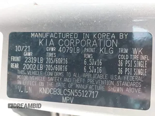 2022 Kia Niro LXS with VIN KNDCB3LC5N5512717, listed as a IAAI auction lot 41453629 with 94,756 mi miles. Bid and sale history available at carsss.com. Image 9.