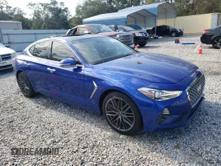 2019 Genesis G70 Advanced with VIN KMTG34LA0KU031831, listed as a Copart auction lot 74496674 with 46,714 mi miles and Salvage Title. Bid and sale history available at DreamBid. Image 4.