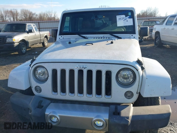 2017 Jeep Wrangler Unlimited Sahara with VIN 1C4BJWEG0HL587163, listed as a IAAI auction lot 41252399 with 84,983 mi miles. Bid and sale history available at carsss.com. Image 12.