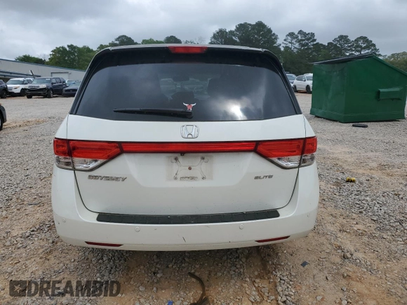 2016 Honda Odyssey Touring Elite with VIN 5FNRL5H91GB075591, listed as a Copart auction lot 51652045 with 126,965 mi miles and Salvage Title. Bid and sale history available at carsss.com. Image 6.