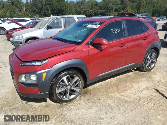 2020 Hyundai Kona Ultimate with VIN KM8K53A57LU428372, listed as a Copart auction lot 73765774 with 0 mi miles and Non Repairable. Bid and sale history available at carsss.com. Image 1.