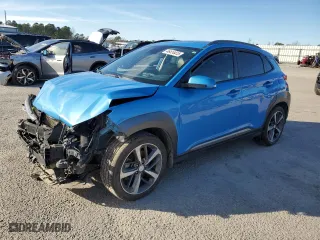 2019 Hyundai Kona Ultimate with VIN KM8K53A56KU274039, listed as a Copart auction lot 46414415 with 103,425 mi miles and Salvage Title. Bid and sale history available at carsss.com. Image 1.
