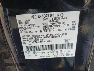 2014 Ford F-150 XL with VIN 1FTMF1EM3EKF11232, listed as a IAAI auction lot 41395837 with 148,147 mi miles and . Bid and sale history available at DreamBid. Image 9.