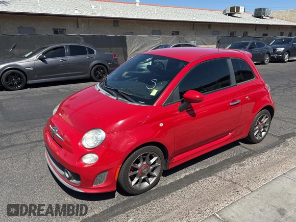 2012 FIAT 500 Abarth with VIN 3C3CFFFH2CT351872, listed as a Copart auction lot 57100835 with 147,399 mi miles and Clean title. Bid and sale history available at DreamBid. Image 2.