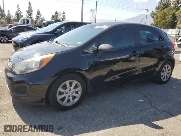 2012 Kia Rio LX with VIN KNADM5A3XC6015728, listed as a Copart auction lot 54952215 with 186,348 mi miles and Salvage Title. Bid and sale history available at DreamBid. Image 1.