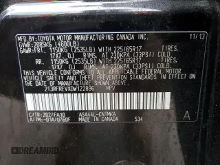 2013 Toyota RAV4 XLE with VIN 2T3RFREVXDW122896, listed as a Copart auction lot 54869835 with 158,649 mi miles and Salvage Title. Bid and sale history available at carsss.com. Image 14.