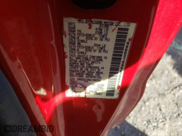 1998 Nissan Frontier XE z VIN 1N6DD21S8WC386558, wystawiony jako Copart lot #44863075 z przebiegiem Nie podano mil oraz Czysty tytuł • Clean title. Historia ofert i sprzedaży dostępna na DreamBid. Obrazek 12.