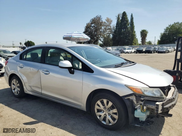 2012 Honda Civic Sdn LX with VIN 2HGFB2F55CH570273, listed as a Copart auction lot 51988845 with 229,609 mi miles and Salvage Title. Bid and sale history available at carsss.com. Image 4.