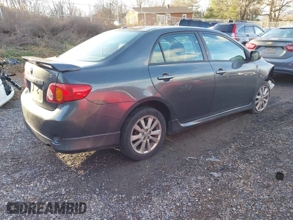 2009 Toyota Corolla with VIN 2T1BU40E99C118163, listed as a IAAI auction lot 41109184 with 194,960 mi miles. Bid and sale history available at carsss.com. Image 4.
