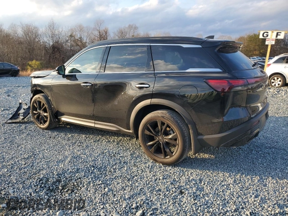 2025 Infiniti QX60 Luxe с VIN 5N1AL1FS4SC335155, выставлен на аукционе Copart как лот 85794674 с пробегом 1 278 миль миль и Списание • Salvage title. История ставок и продаж доступна на DreamBid. Изображение 2.