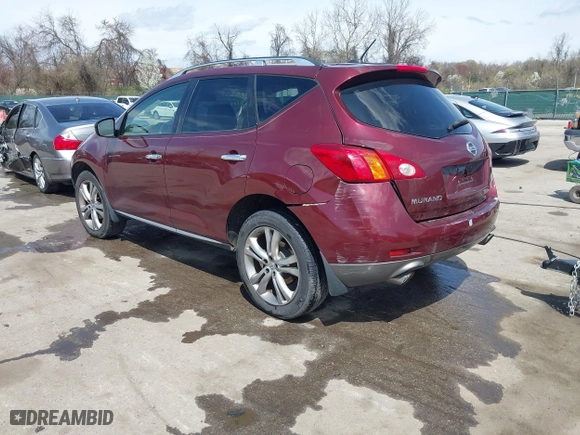 2009 Nissan Murano SL with VIN JN8AZ18W29W110796, listed as a IAAI auction lot 41925677 with 203,752 mi miles. Bid and sale history available at carsss.com. Image 3.