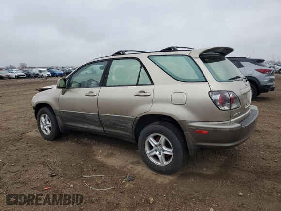 2001 Lexus RX 300 z VIN JTJHF10U910182130, wystawiony jako Copart lot #53809435 z przebiegiem Nie podano mil oraz Szkoda całkowita • Salvage title. Historia ofert i sprzedaży dostępna na DreamBid. Obrazek 2.