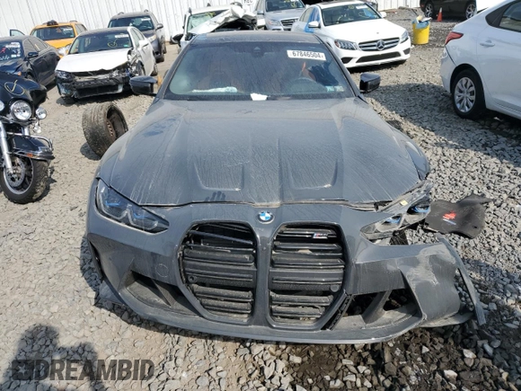 2021 BMW M4 Competition with VIN WBS33AZ0XMCH11542, listed as a Copart auction lot 67846504 with 0 mi miles and Salvage Title. Bid and sale history available at carsss.com. Image 5.