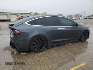 2018 Tesla Model X 75D with VIN 5YJXCAE23JF103440, listed as a Copart auction lot 50578535 with Not Provided miles and Salvage Title. Bid and sale history available at carsss.com. Image 3.