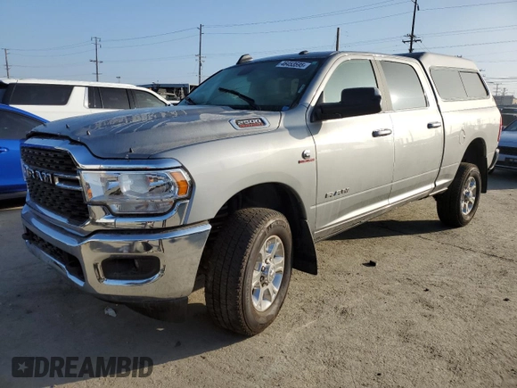 2022 Ram 2500 Big Horn with VIN 3C6UR5DLXNG254768, listed as a Copart auction lot 46453595 with 65,063 mi miles and Salvage Title. Bid and sale history available at carsss.com. Image 1.