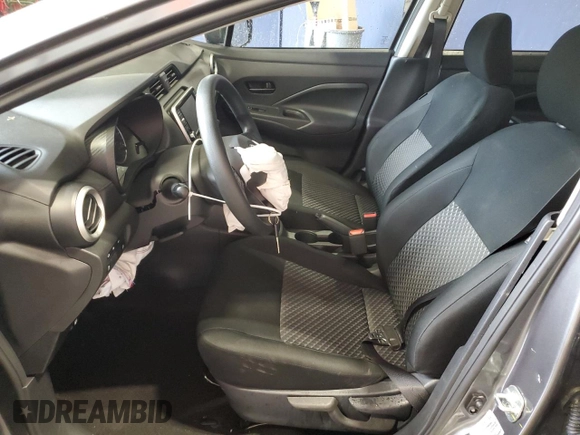 2024 Nissan Versa S with VIN 3N1CN8DVXRL923107, listed as a Copart auction lot 59899525 with 20,566 mi miles and Salvage title. Bid and sale history available at DreamBid. Image 7.