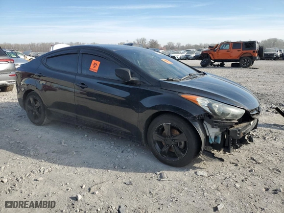 2013 Hyundai Elantra GLS with VIN 5NPDH4AE7DH369510, listed as a Copart auction lot 49780505 with 94,834 mi miles and Salvage Title. Bid and sale history available at carsss.com. Image 4.