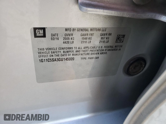 2016 Chevrolet Malibu Limited LT with VIN 1G11C5SA3GU145009, listed as a Copart auction lot 73920964 with 196,731 mi miles and Salvage Title. Bid and sale history available at carsss.com. Image 14.
