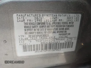 2017 Nissan Sentra SV with VIN 3N1AB7AP4HY389815, listed as a IAAI auction lot 41598305 with 223,729 mi miles and . Bid and sale history available at DreamBid. Image 9.