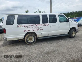 2008 Ford Econoline Passenger XL with VIN 1FBSS31L18DA39220, listed as a Copart auction lot 45862245 with 35,008 mi miles and Salvage title. Bid and sale history available at DreamBid. Image 3.