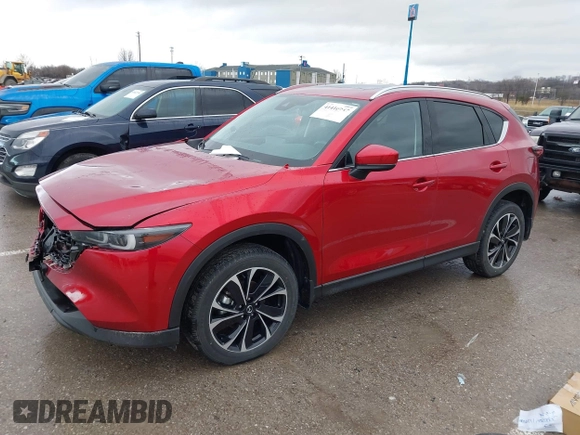 2023 Mazda CX-5 S Premium with VIN JM3KFBDM1P0258786, listed as a IAAI auction lot 41416947 with 28,157 mi miles and . Bid and sale history available at DreamBid. Image 18.