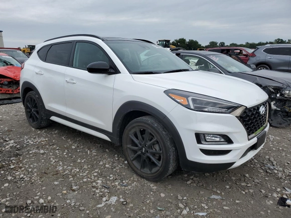 2019 Hyundai Tucson Night with VIN KM8J33AL6KU938677, listed as a Copart auction lot 66299714 with 52,071 mi miles and Salvage Title. Bid and sale history available at carsss.com. Image 4.