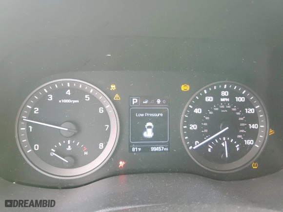2016 Hyundai Tucson SE with VIN KM8J33A49GU148905, listed as a Copart auction lot 85363184 with 99,457 mi miles and Salvage Title. Bid and sale history available at carsss.com. Image 9.