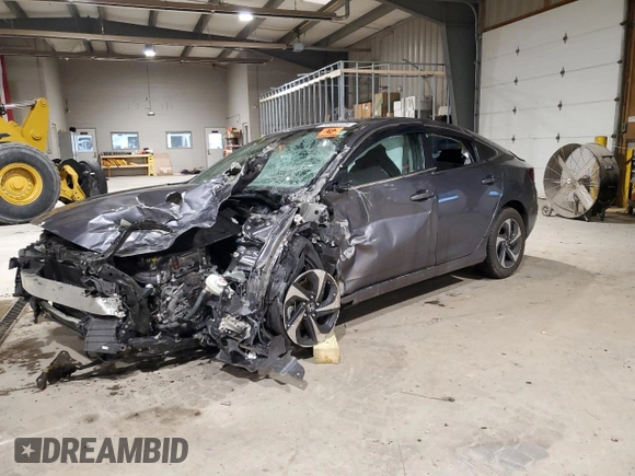 2022 Honda Insight EX z VIN 19XZE4F5XNE012867, wystawiony jako Copart lot #54153305 z przebiegiem Nie podano mil oraz Szkoda całkowita • Salvage title. Historia ofert i sprzedaży dostępna na DreamBid. Obrazek 1.