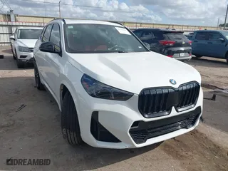 2025 BMW X1 xDrive28i with VIN WBX73EF06S5123935, listed as a IAAI auction lot 41114127 with 350 mi miles. Bid and sale history available at carsss.com. Image 1.