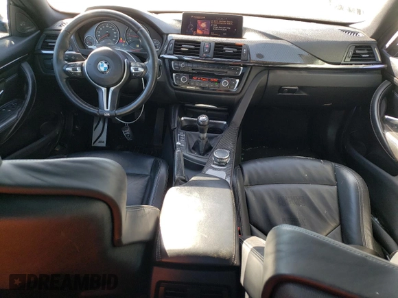 2015 BMW M4 with VIN WBS3R9C57FK331291, listed as a Copart auction lot 47927615 with 156,854 mi miles and Salvage Title. Bid and sale history available at carsss.com. Image 8.
