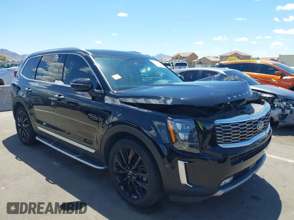 2021 Kia Telluride SX with VIN 5XYP5DHC6MG163371, listed as a IAAI auction lot 42153543 with 85,512 mi miles and . Bid and sale history available at DreamBid. Image 1.