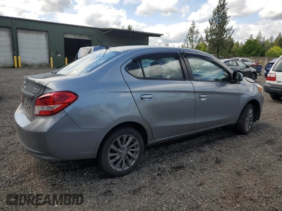 2018 Mitsubishi Mirage ES z VIN ML32F3FJ2JHF07841, wystawiony jako Copart lot #57681975 z przebiegiem 38 271 mil mil oraz Szkoda całkowita • Salvage title. Historia ofert i sprzedaży dostępna na DreamBid. Obrazek 3.