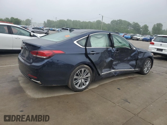 2019 Genesis G80 3.8L z VIN KMTFN4JE8KU328020, wystawiony jako Copart lot #58750905 z przebiegiem 72 415 mil mil oraz Szkoda całkowita • Salvage title. Historia ofert i sprzedaży dostępna na DreamBid. Obrazek 3.