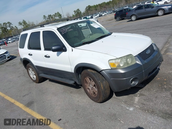 2005 Ford Escape XLT with VIN 1FMYU03165KA93495, listed as a IAAI auction lot 41821975 with 202,475 mi miles and . Bid and sale history available at DreamBid. Image 1.