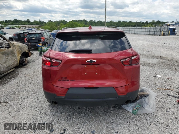 2022 Chevrolet Blazer LT with VIN 3GNKBHR46NS123137, listed as a Copart auction lot 57563955 with 38,510 mi miles and Salvage title. Bid and sale history available at DreamBid. Image 6.