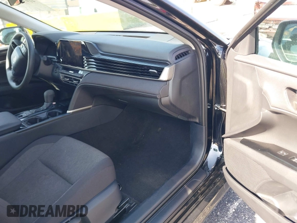 2025 Toyota Camry LE with VIN 4T1DAACK7SU518065, listed as a IAAI auction lot 41974635 with 17,279 mi miles and . Bid and sale history available at DreamBid. Image 5.