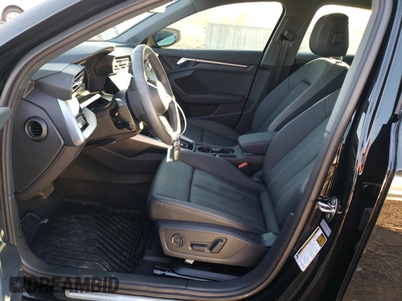 2023 Audi A3 Premium with VIN WAUGUDGY8PA143785, listed as a Copart auction lot 76921593 with 1,475 mi miles. Bid and sale history available at carsss.com. Image 7.