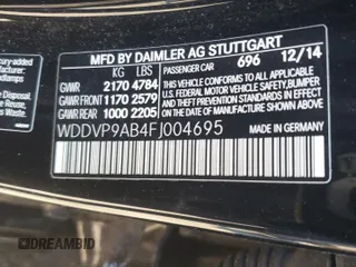 2015 Mercedes-Benz B Electric Drive with VIN WDDVP9AB4FJ004695, listed as a Copart auction lot 81085364 with 82,310 mi miles and Clean Title. Bid and sale history available at DreamBid. Image 13.
