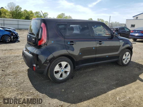 2015 Kia Soul with VIN KNDJN2A24F7760871, listed as a Copart auction lot 55042485 with 69,577 mi miles and Salvage Title. Bid and sale history available at carsss.com. Image 3.