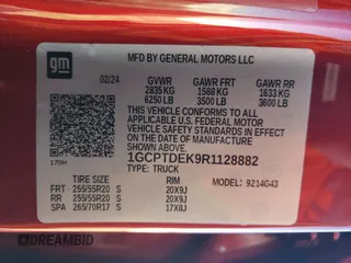 2024 Chevrolet Colorado 4WD Z71 with VIN 1GCPTDEK9R1128882, listed as a Copart auction lot 44118785 with 13,645 mi miles and Salvage Title. Bid and sale history available at carsss.com. Image 13.